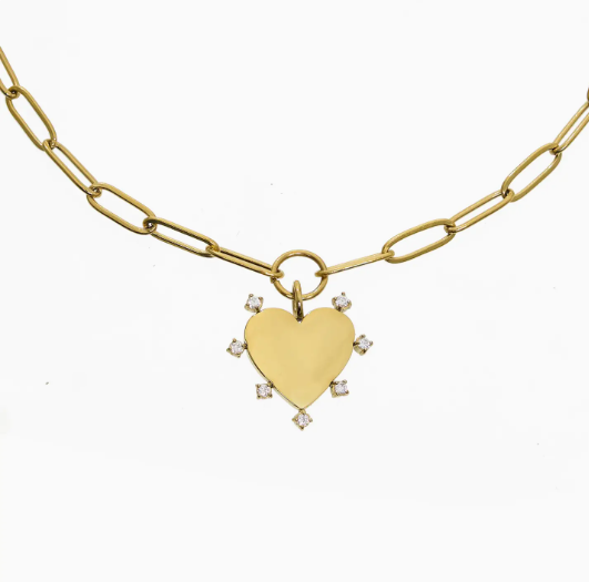 18K Gold Heart Necklace