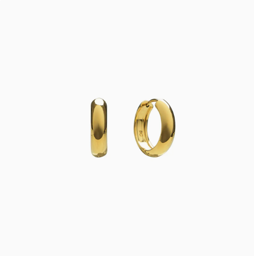 18k Gold 19mm Hoops