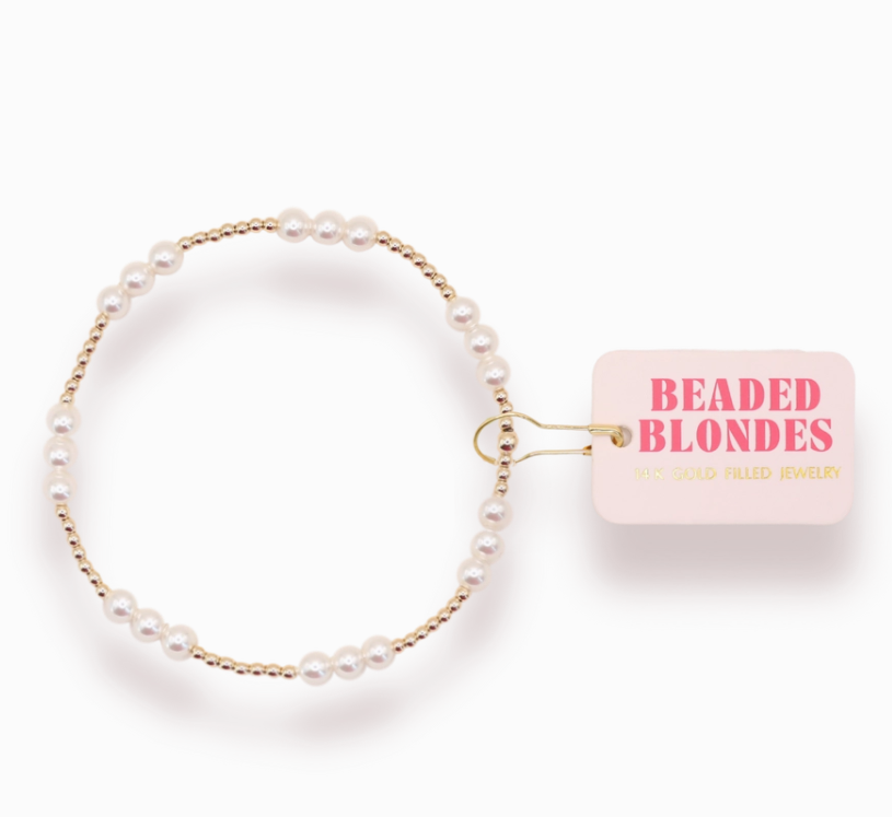 ILY Pearl Bracelet in Gold