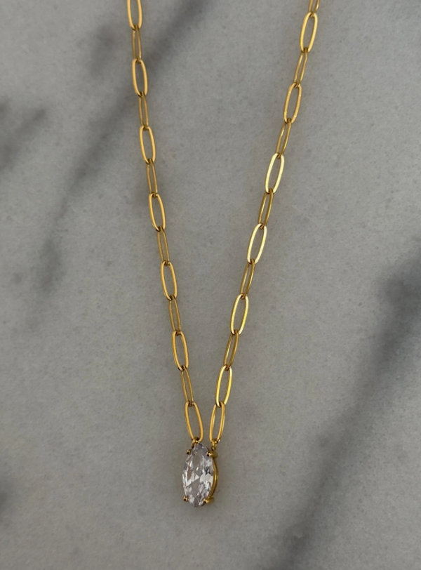 Gold + Diamond Pendant Necklace