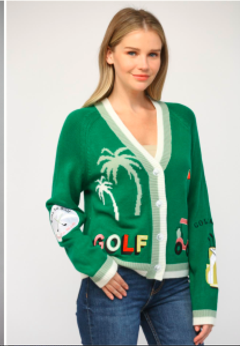 Par Tee Time Cardigan