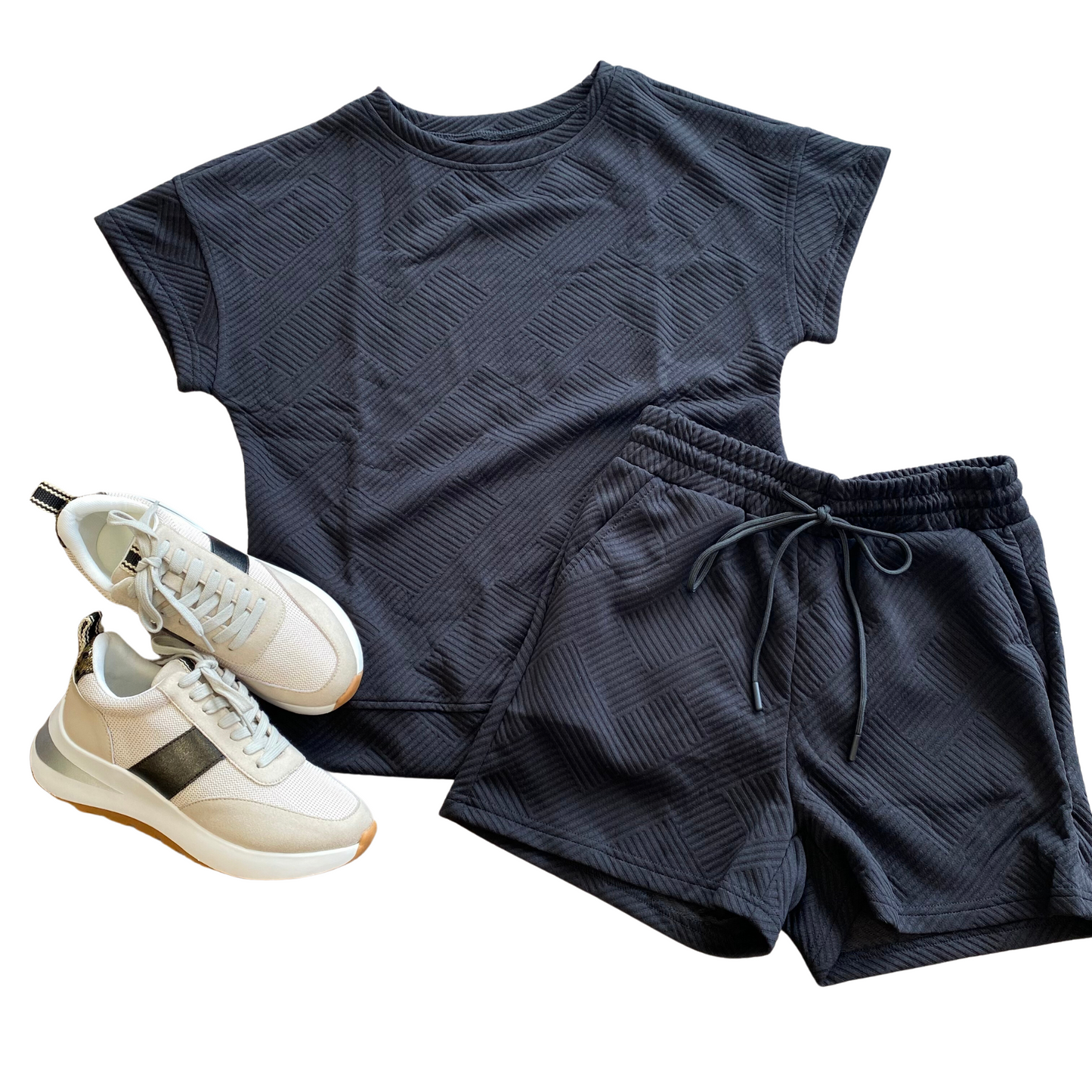 Candace Textured Black Set