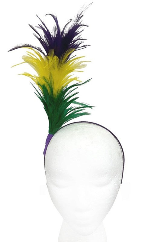 Mardi Gras Feather Headband