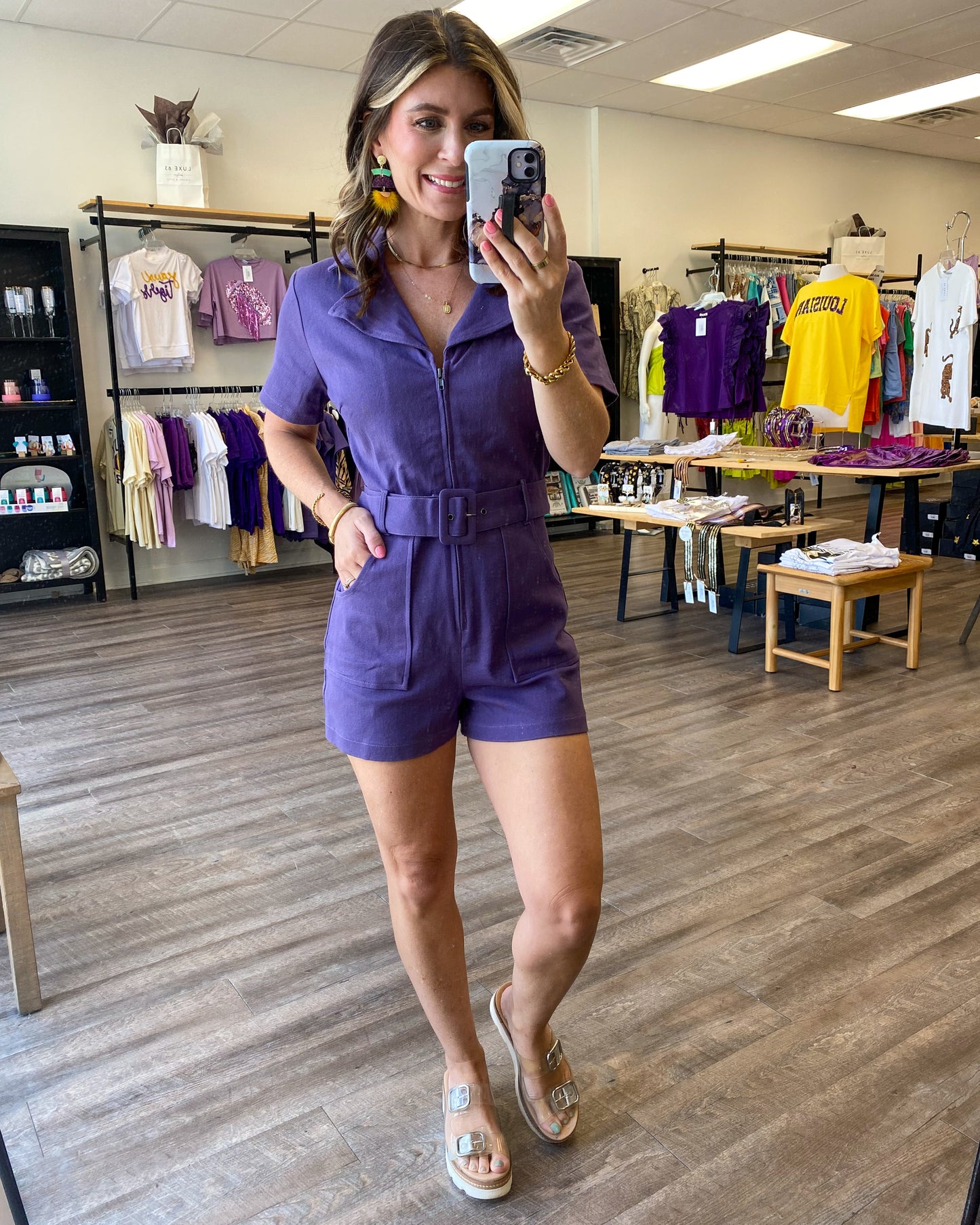 Tiger Town Purple Romper