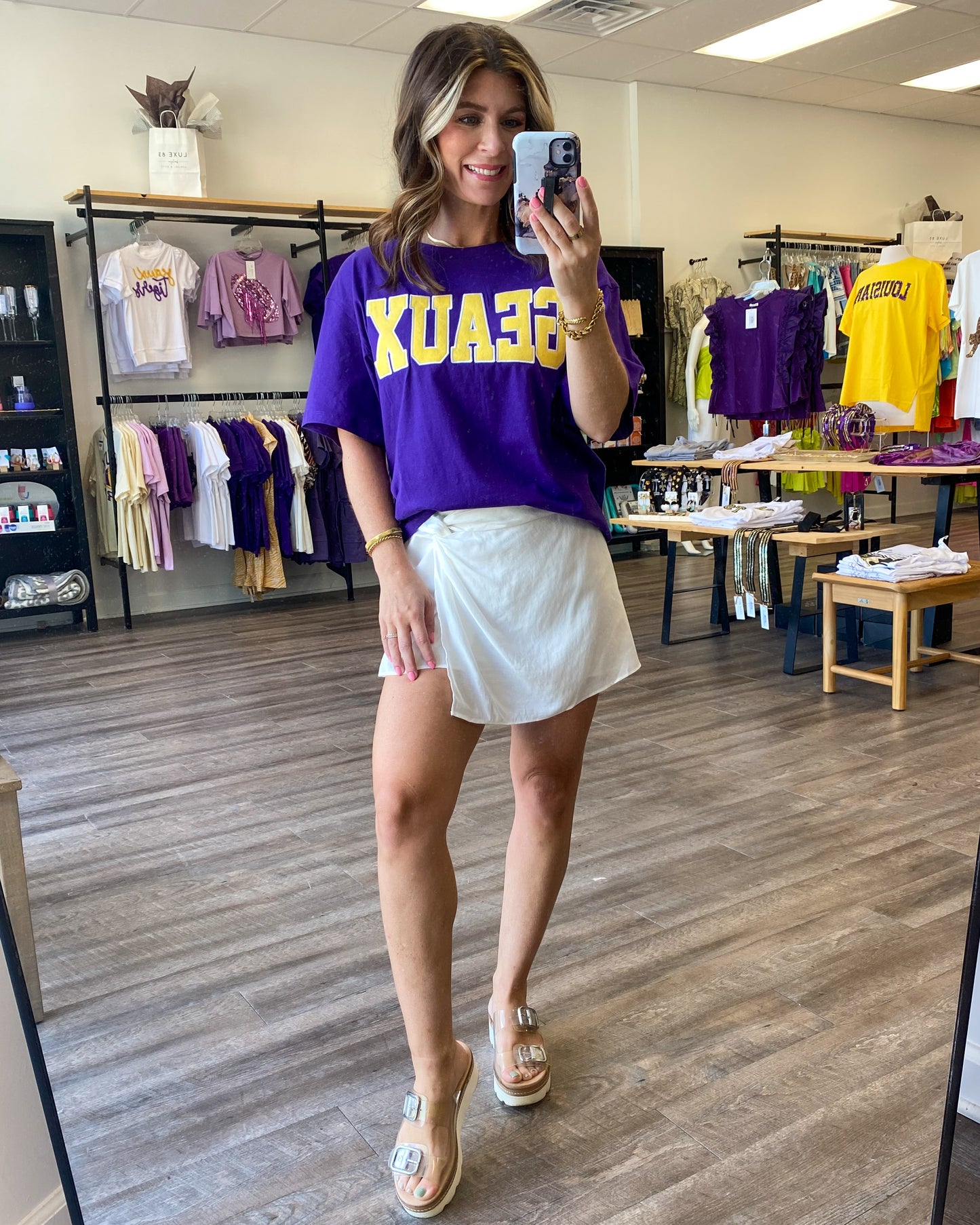 GEAUX Letter Patch TShirt