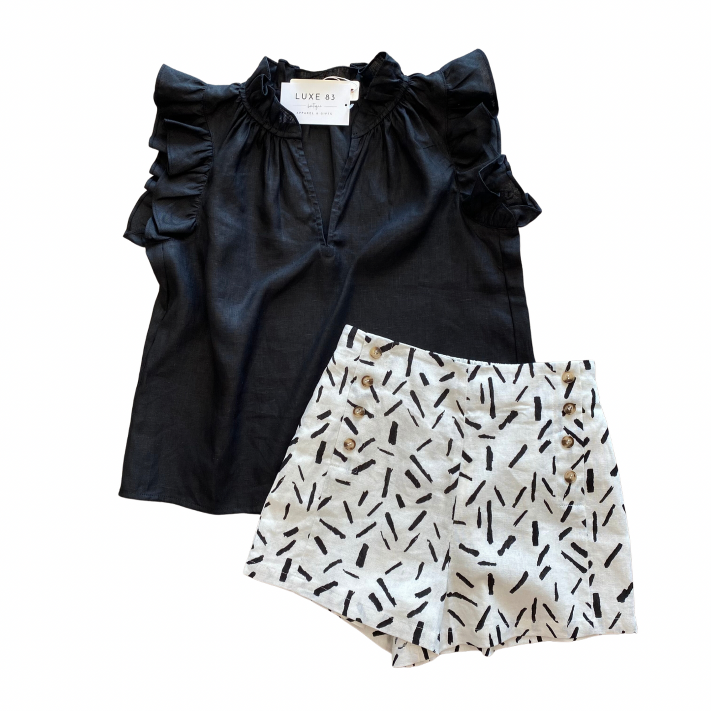 Black & White Shorts