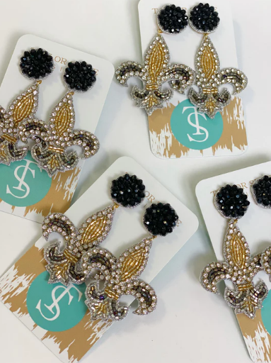 TS Beaded Fleur De Lis
