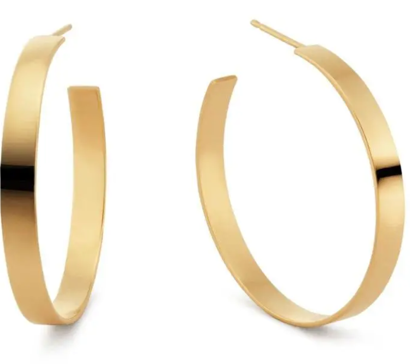 Carrie Flat Hoops - 2"