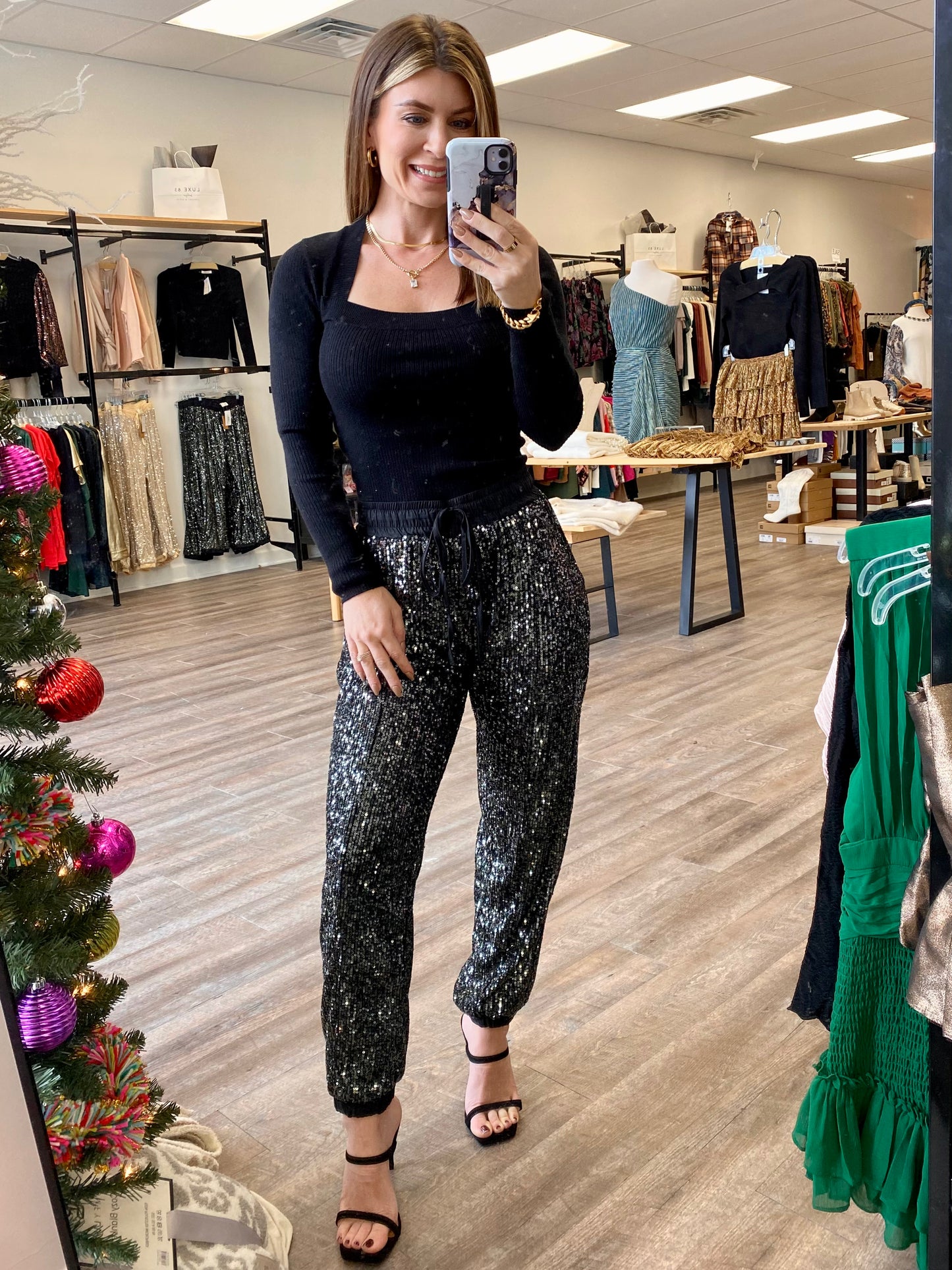 Sequin Joggers - 2 Colors