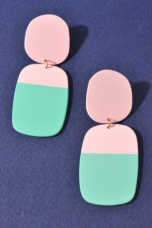 Colorblock Earrings -- 2 COLORS