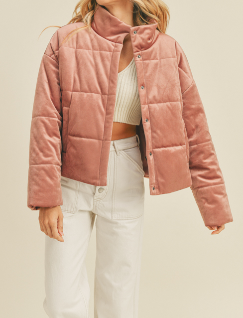 Vail Velvet Puffer Jacket