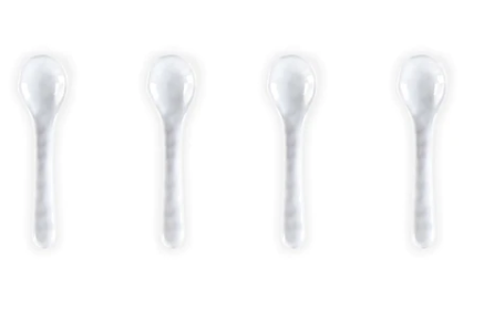 Ruffle Melamine Tasting Spoon - Set of 4