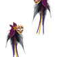 Mardi Gras Feathered Mask Earrings