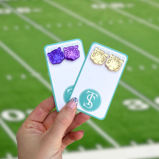 Mirror Tiger Studs