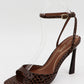 Chestnut Luxe Croc Heel