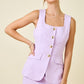 Lavender Luxe Button Romper
