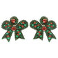 Bow Earrings - GREEN