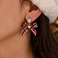 Tartan Plaid Bow Earrings