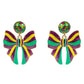 Mardi Gras Bow Earrings