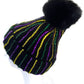 Rhinestone Mardi Gras Beanie