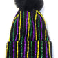 Rhinestone Mardi Gras Beanie