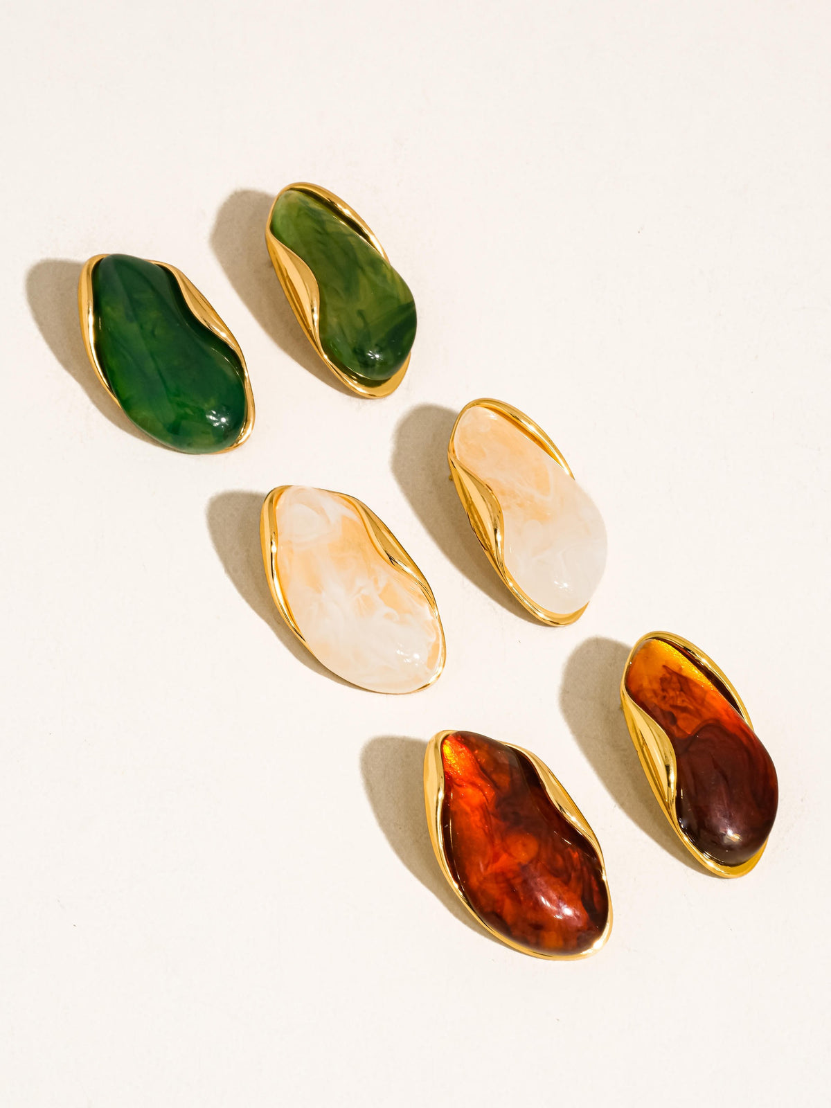 Resin Drop Earrings - 3 COLORS