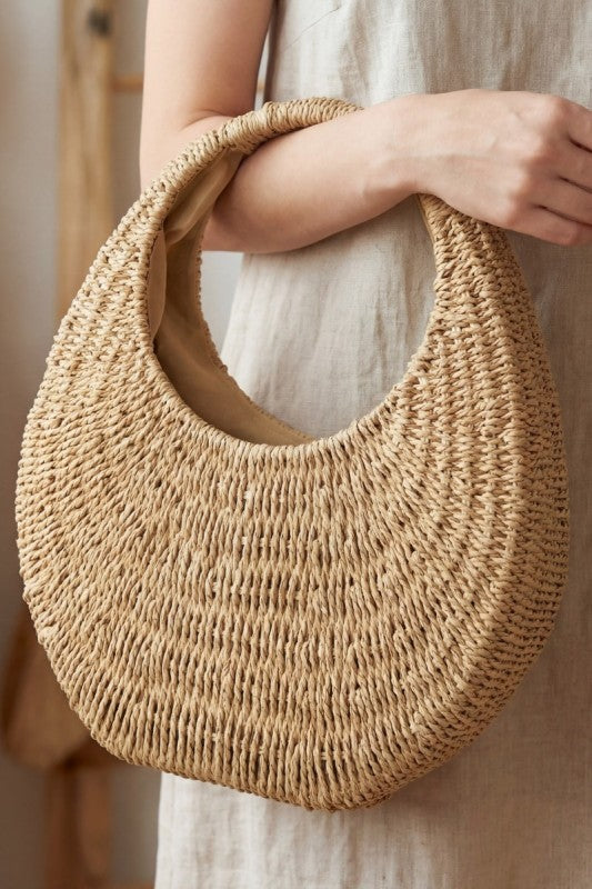 Harbor Circle Woven Handbag