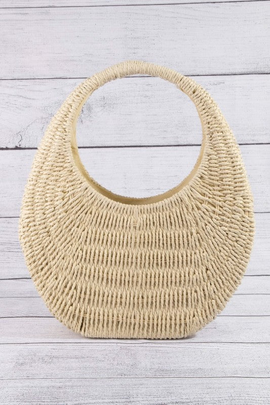 Harbor Circle Woven Handbag