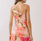 Sunset Garden Satin Dress