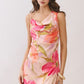 Sunset Garden Satin Dress