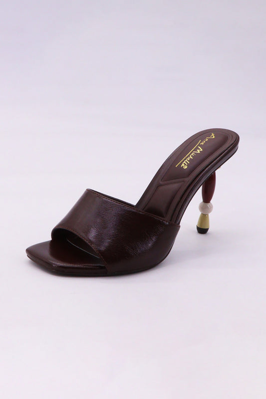 Espresso Charm Beaded Heel