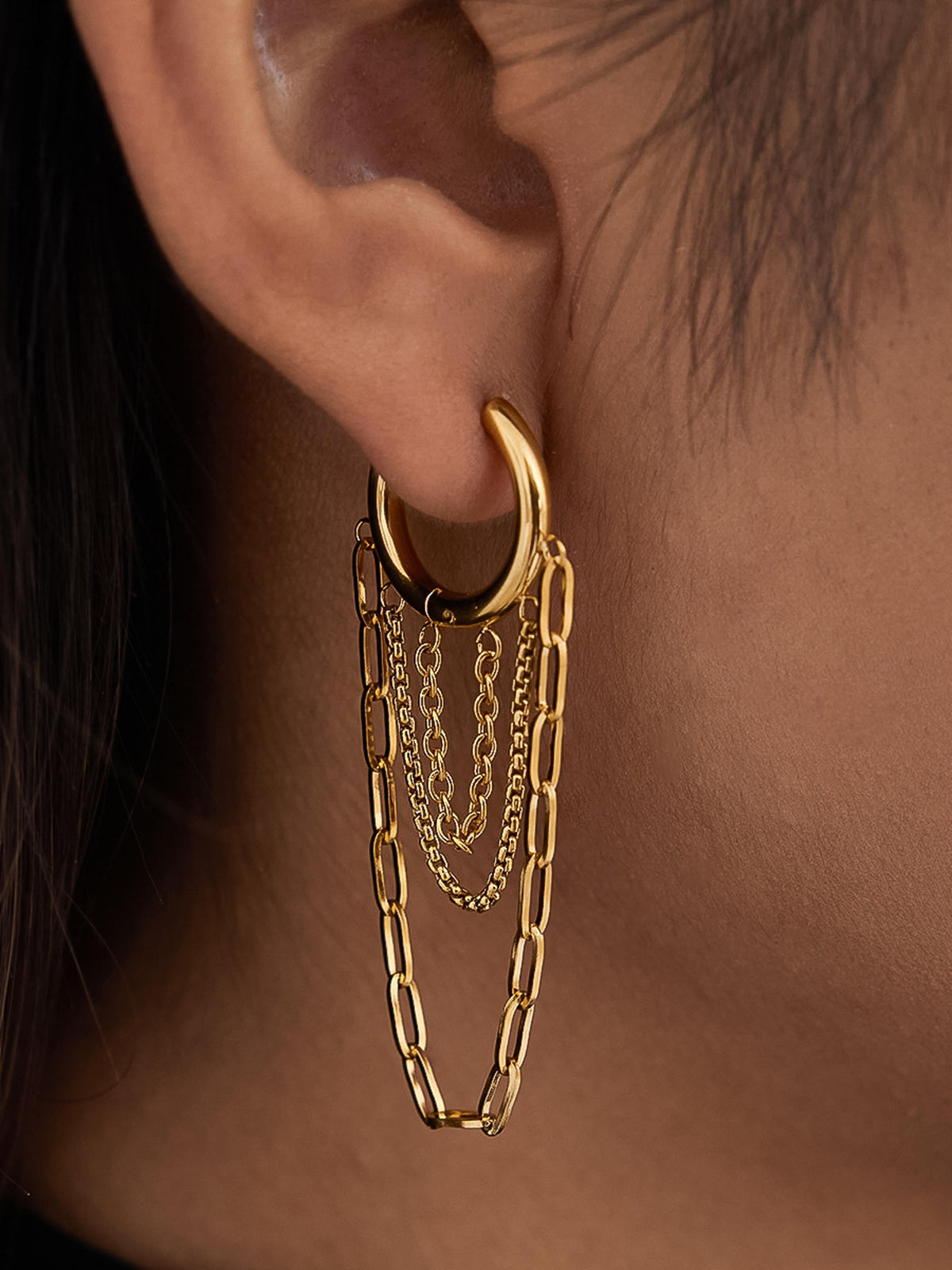 Multi Chain Drop Earrings