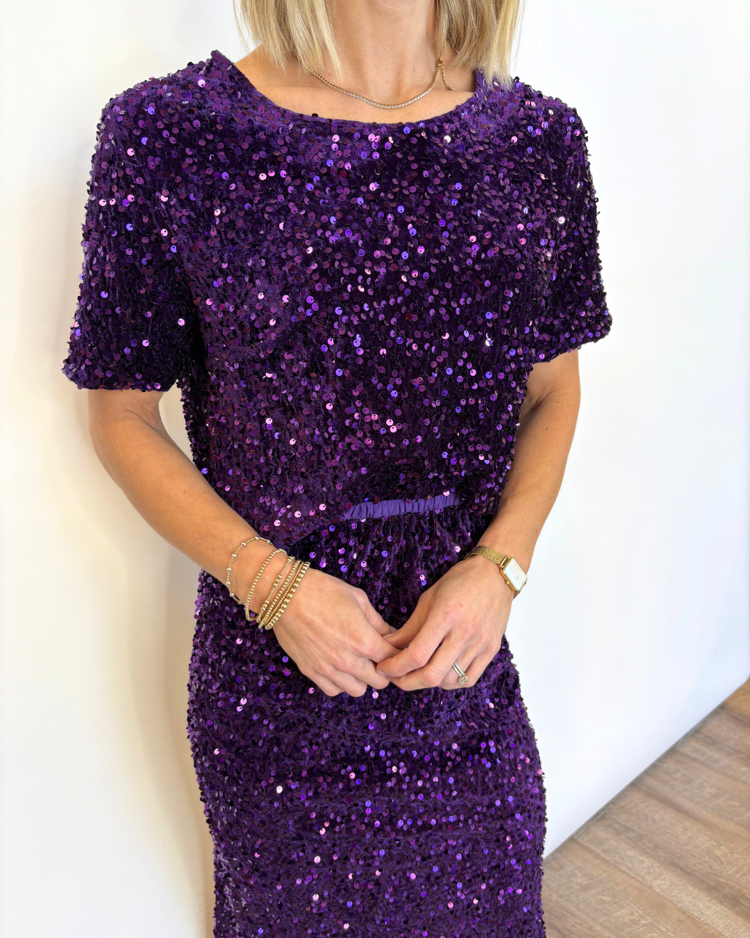 Purple Sequin Set