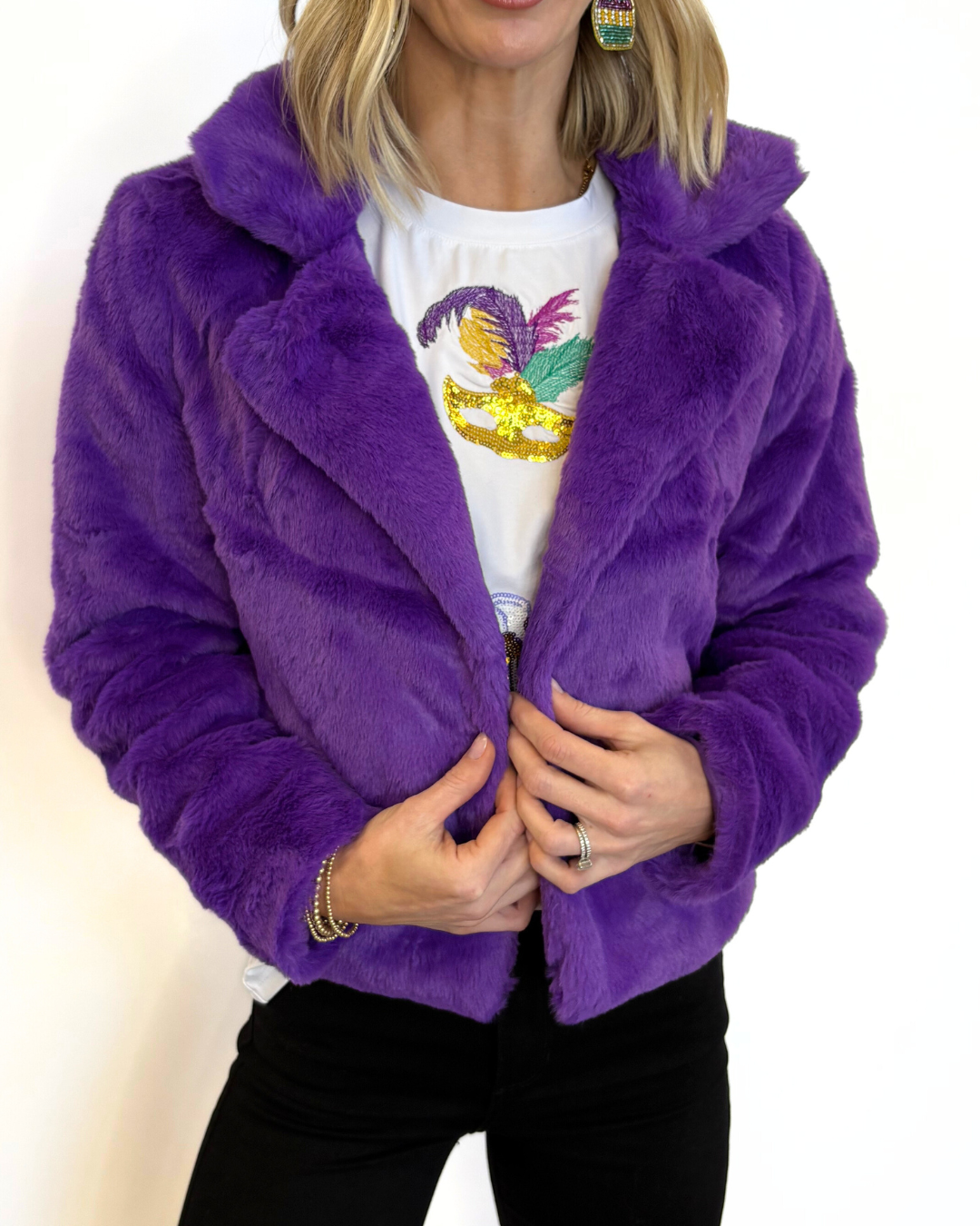 Faux The Mardi Party Jacket