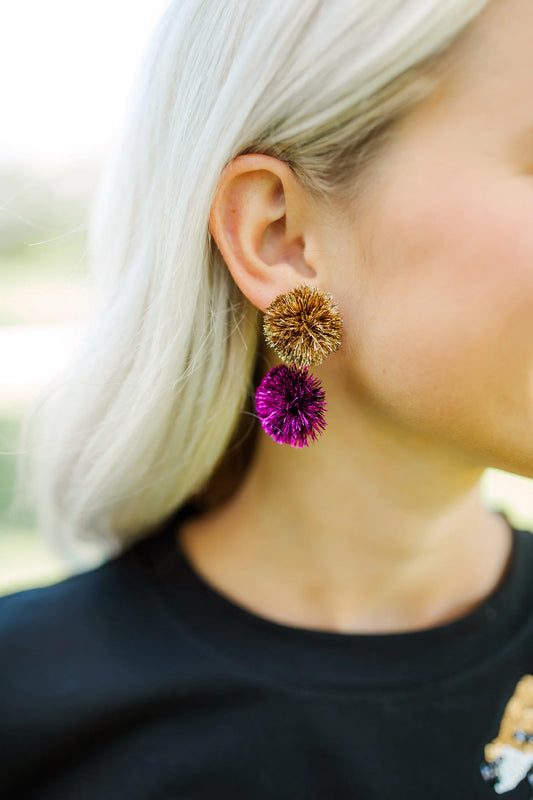 Gameday Pom Earrings