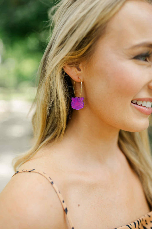 TS Tiger Head Hoops - PURPLE
