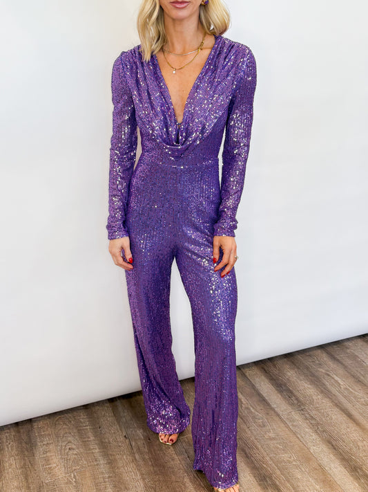Mardi Gras Spotlight Sequin Jumpsuit