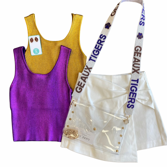 GEAUX TIGERS Purse Strap