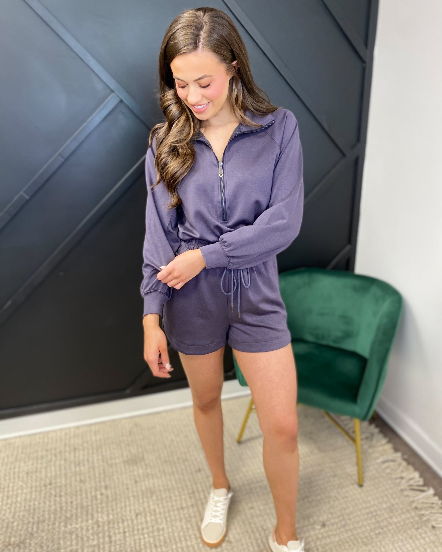 Let's Talk Later Romper - 2 Colors