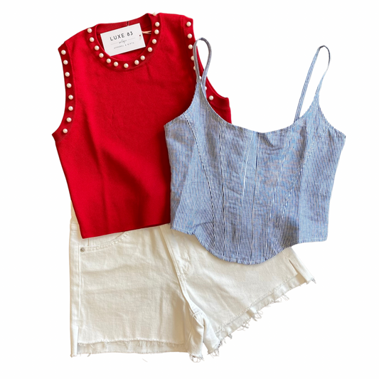 Knit Pearl Tank - 2 Colors