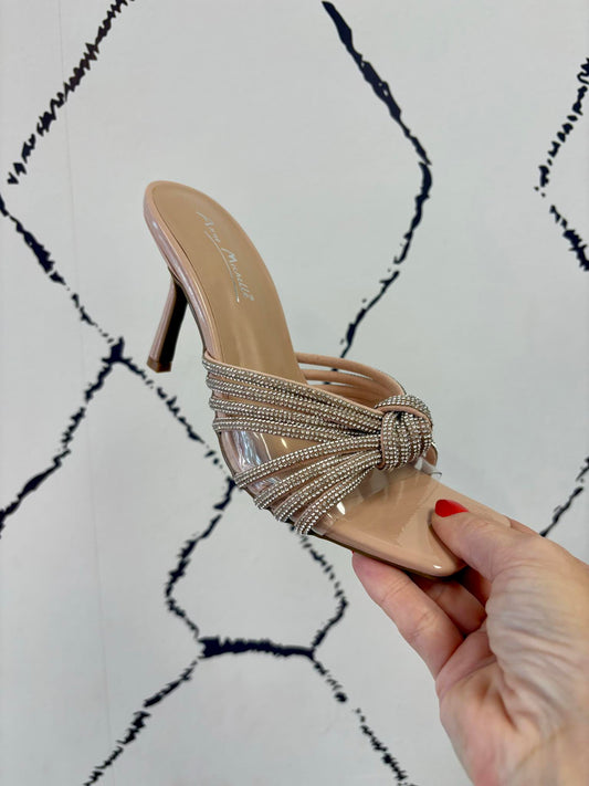 Champagne Twist Rhinestone Heel