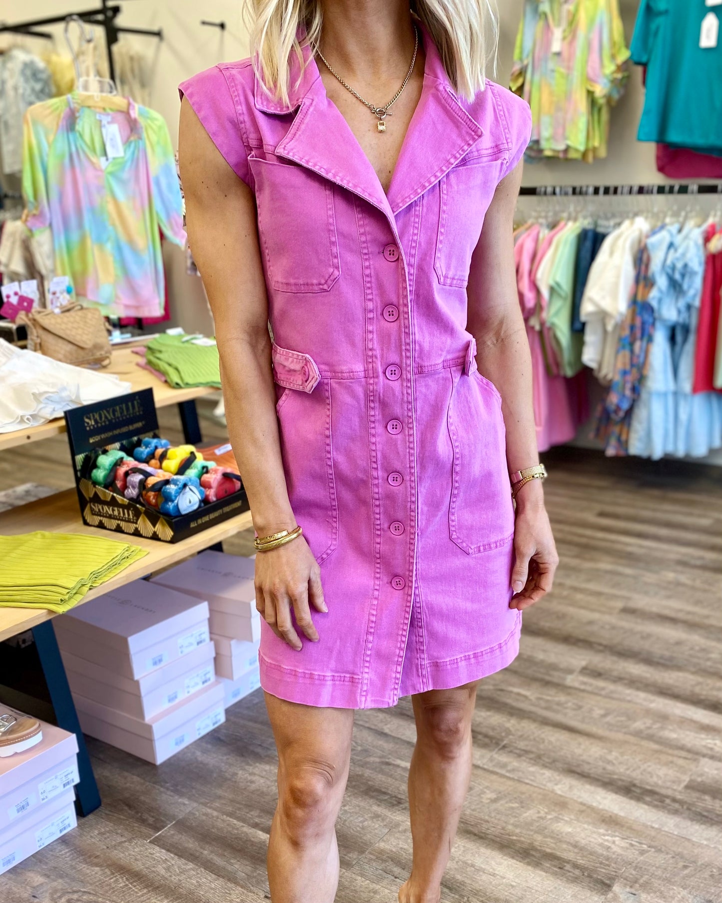 Violet Utility Dress