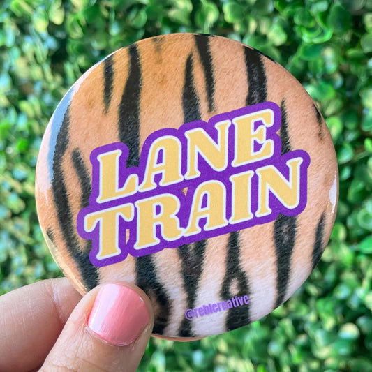 LANE TRAIN Tiger Stripe Button