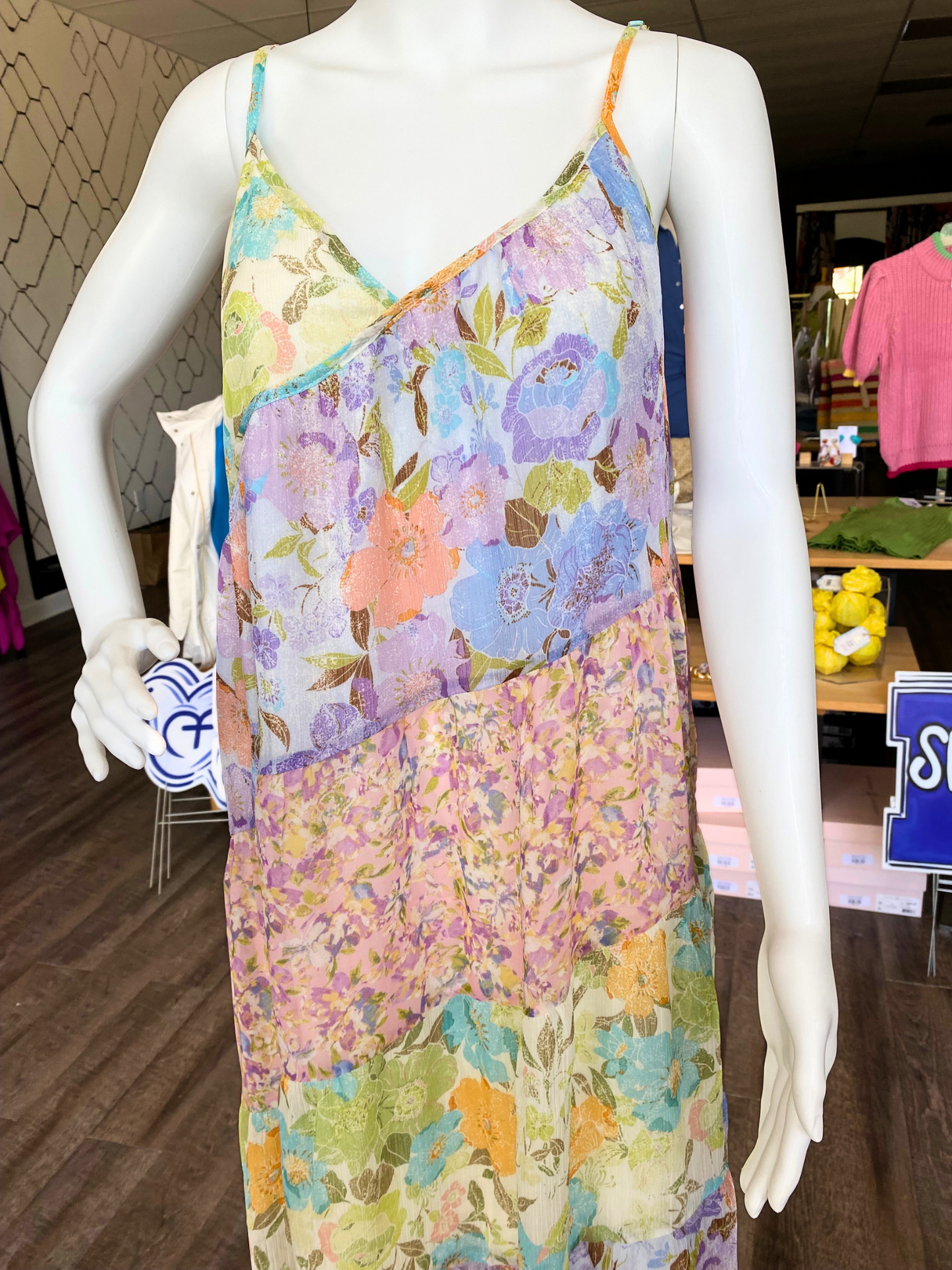 Spring Printed Maxi Dress