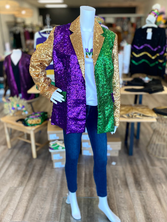 Mardi Gras Sequin Blazer