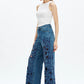 BAYEAS High Rise Floral Jeans