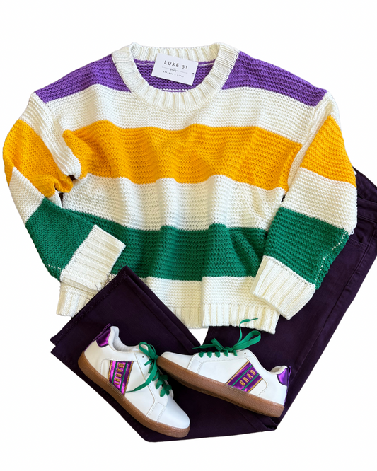 Classic Mardi Gras Sweater