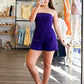 Purple Victory Strapless Romper