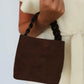 Suede Hadley Bag - DK. BROWN