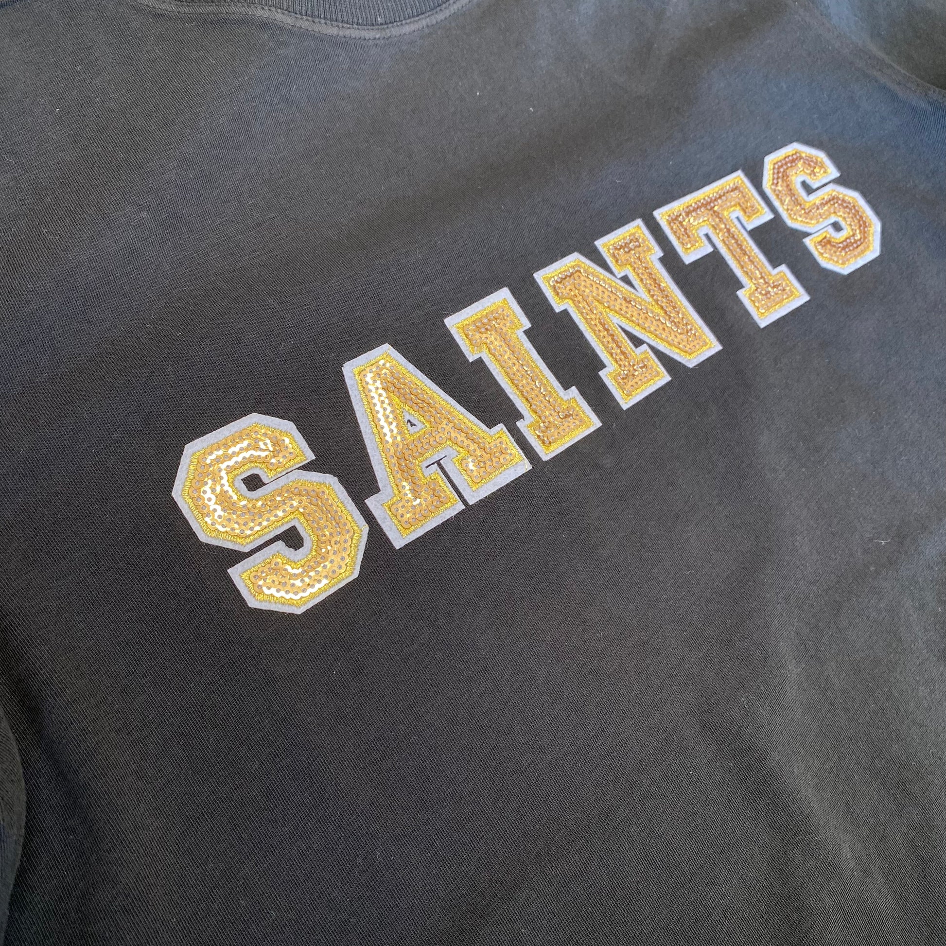 Saints Shirt/ Glitter Monogram Saints Shirt/ Saints Football